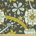 thumbnail image 2 of Ambesonne Floral Fabric by the Yard Upholstery, Dry Lotus Flower Design, 1 Yard, Multicolor, 2 of 5