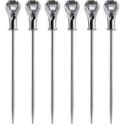 Prodyne DM-6 Diamond Head Martini Picks Acrylic And And Stainless Steel