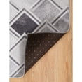 thumbnail image 4 of Contemporary Home Living 3' x 5' Diamond Patchwork Area Throw Rug - Gray and Cream, 4 of 7