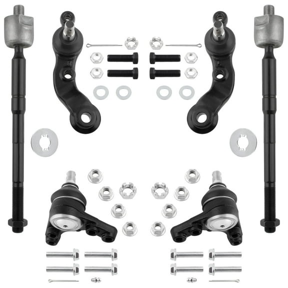 BOXI (Set of 6) Front Inner Tie Rod Ends   Upper & Lower Ball Joints Suspension Kit Fit for Toyota Tacoma 1995 1996 1997 1998 1999 2000 2001 2002 2003 2004 | Replace K90260 K90261 K90256 K90257 EV409