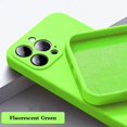 thumbnail image 1 of New Luxury Original Liquid Silicone Phone Case For iphone 16 15 14 13 12 11 Pro Max Plus Lens Protection Shockproof Back Cover Fluorescent Green For iPhone 16 Pro, 1 of 6