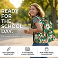 thumbnail image 6 of FKELYI Fire Soccer Green Print Kids Backpack Lightweight School Bookbag for Boys Girls Elementary Casual Daypack with Side Pockets for Primary School Backpacks Travel Bag, 6 of 7