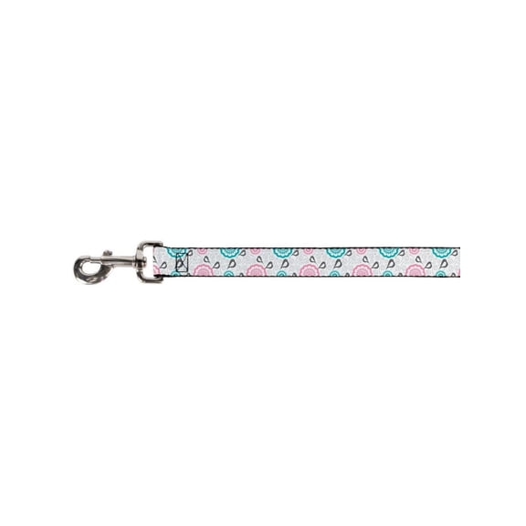 blue and pink flower floral scroll pattern fun animal pet dog cat leash