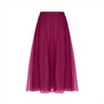 thumbnail image 3 of yillto Womens Maxi Skirt Mesh High Waist Layer Flowy Pleated Summer Long Skirts for Party Wedding, 3 of 6