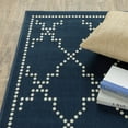 thumbnail image 2 of Oriental Weavers Marina Area Rug 7765B Outdoor Navy Lines Dotted, 2 of 6