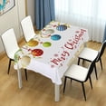 thumbnail image 7 of Dreamtimes Christmas Balls Tablecloth, Waterproof Washable Polyester Square Table Cover, Durable Tablecloth for Kitchen Dining Table Party Decor, 54"x72", 7 of 7