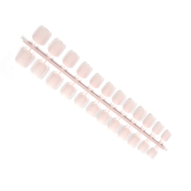 Vogacara 24 piezas de uñas postizas de ataúd esmerilado DIY exquisito estilo francés novela agraciada personalidad uñas acrílicas para amantes de la Juegos de manicura 18 color carne Vogacara CE011411-18
