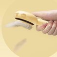 thumbnail image 3 of Pet Hair Cleaner Brush,Pet Combing Brush with Hair Removal Button, Artifact for Stroking Cats and Dogs (Yellow 1PCS), 3 of 5