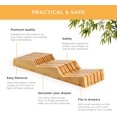 thumbnail image 6 of In-Drawer Knife Block - Bamboo Knife Drawer Organizer for Kitchen - Fits 5 Long + 6 Short Knives - Store Knives with Blades Pointing Down - Wooden Steak knife Holder without Knives, 6 of 9