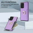 thumbnail image 2 of Feishell for Samsung A53 5G Wallet Case with Card Holder, 360°Rotation Ring Holder Kickstand, Premium PU Leather RFID Blocking Card Pocket Protective Cover for Samsung Galaxy A53 5G, Purple, 2 of 8