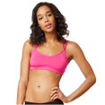 thumbnail image 2 of Aeropostale Womens Solid Double Strap Sports Bra, rosa, grande Aeropostale Sujetador deportivo, 2 of 2