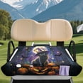 thumbnail image 3 of XYZCANDO Halloween Black Cat Golf Cart Seat Cover | 4 Pockets Terry Cloth | Universal Fit 2-Seat Golf Cart, 3 of 8