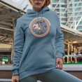 thumbnail image 2 of The Eyes Are Useless When the Mind Is Blind Quote with Boho Art Merch Gift, Light Blue Hooded Sweatshirt or Hoodie, Large, 2 of 5