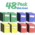 thumbnail image 6 of E-CLIPS USA Wide Ruled Notebooks and Hard Cover Composition Notebooks with Marble Design, 48-Pack, 6 of 6