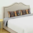 thumbnail image 3 of Yayeee Pillowcase Standard Size Set of 2 Satin Wrinkle Resistant Pillow Case, Orange Geometric, 3 of 8