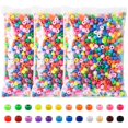 thumbnail image 1 of Juego de cuentas de poni Simetufy para manualidades, 3600 unidades, 6 x 9 mm, 24 colores, 1 of 6