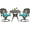 Ocean Blue, variant on MEETWARM 3-Piece Outdoor Patio Dining Set, All-Weather Cast Aluminum Patio Conversation Set with 2 Cushions Swivel Rocker Chairs and 31" Round Table for Backyard Garden Deck, Umbrella Hole, Ocean Blue
