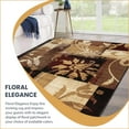 thumbnail image 5 of BNM Floral Damask Indoor Area Rug, 3' x 5', Burgundy, 5 of 8