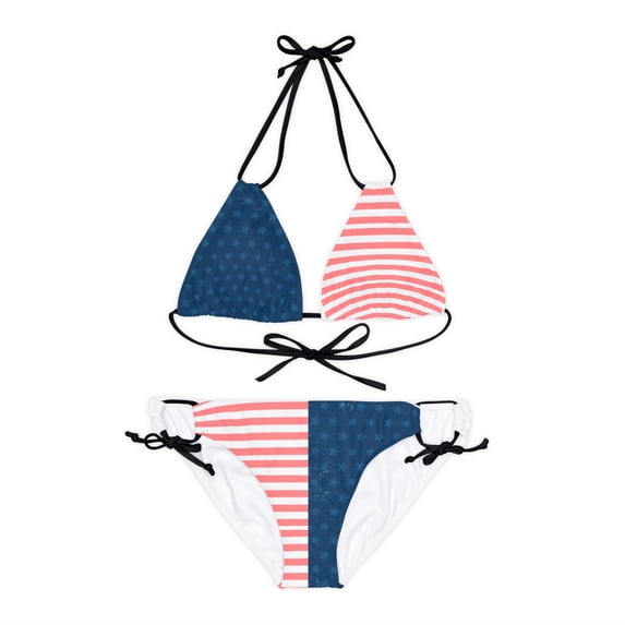 Strappy Bikini Set (AOP) 4TH OF JULY