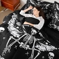thumbnail image 4 of Castle Fairy Abstract Skeleton Skull Twin Bedding Sets,Butterfly Bedding Comforter Set, 4 of 8