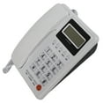 thumbnail image 4 of Teléfono fijo con cable KXT8001CID para escritorio, hogar, hotel, con pantalla LCD, función de remarcación FSK DTMF (blanco), 4 of 14
