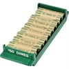 MMF Porta Count Coin Trays 1 x Coin Tray - Green - ABS Plastic