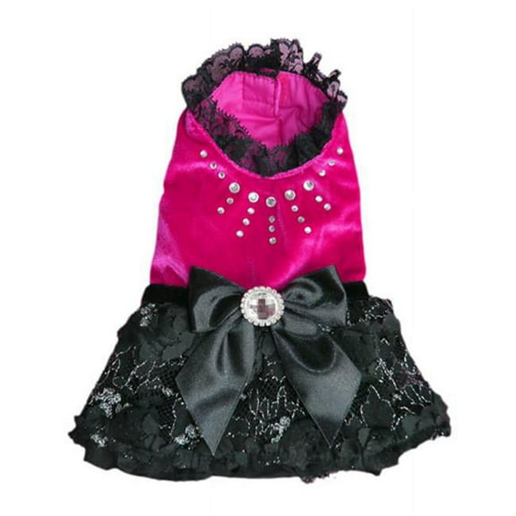 Pooch Outfitters PPPD2-XS Paris Party Dress, Pink - Extra Small