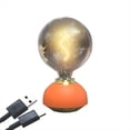 thumbnail image 1 of Lámpara de Mesa LED de Vidrio Lámpara de Mesa Regulable Táctil Lámpara de Mesa con Forma de Bombilla para Decoración Interior Lámpara de Mesa de Dormitorio Naranja, 1 of 5