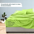 thumbnail image 5 of 400 Thread Count 4 Pcs Sheet Set Deep Pocket 18 Inch 100% Egyptian Cotton Color Parrot-Green Size Queen, 5 of 5