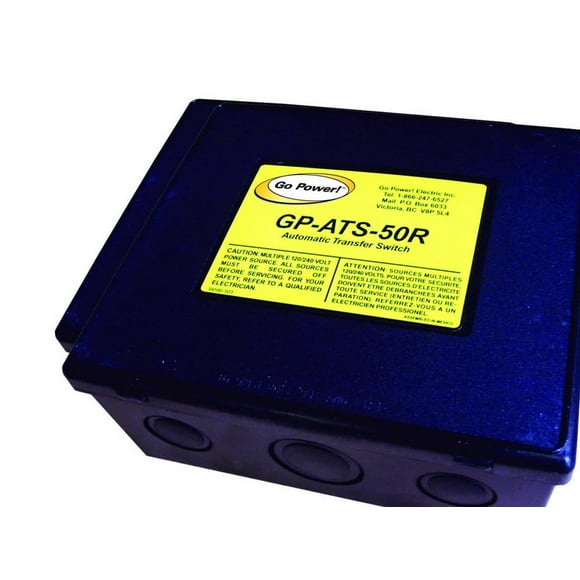 Go Power Power Transfer Switch TS-50M Transfers Power From Solar To Battery; Automatic; 120 To 240 Volt AC; 50 Amp; TS-50