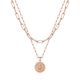 thumbnail image 1 of Ursteel Collares Con Inicial En Capas Para Mujer, Collares Con Inicial De Letra J Para Mujer, Collar De Oro Rosa, Collares De Cadena Con Clip En Capas, Collares En Capas Para Mujeres Y Niñas, Regalos, 1 of 1