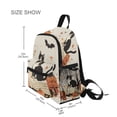 thumbnail image 3 of FORMRS School Backpack with Front Zippered Pocket 12" Elementary Student Travel Daypack, Gray Cartoon Halloween Cat, 3 of 6