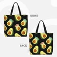 thumbnail image 3 of Naloa Flowers Avocado Tote Bag for Women, Foldable Tote Bag With Zipper, Large Shoulder Bag, Top Handle Handbag for Travel, Work, Shopping, 3 of 9
