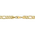 thumbnail image 3 of Real 14kt Yellow Gold 8.75mm Concave Open Figaro Chain Chain Bracelet; 8 inch; for Adults and Teens; for Women and Men, 3 of 5