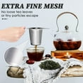 thumbnail image 3 of Yoassi Extra Fine 18/8 Stainless Steel Tea Infuser Mesh Strainer with Large Capacity & Perfect Size Double Handles for Hanging on Teapots, Mugs, Cups to Steep Loose Leaf Tea and Coffee, 3 of 6