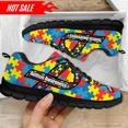 thumbnail image 1 of Spring Autumn Flat Shoes AIDS and Autism Cancer Awareness Pattern Women's Lace-up Sneakers Plus Size Athletic Shoes, 1 of 5