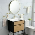 thumbnail image 3 of 6 Pcs Bathroom Hardware Set,Stainless Steel Round Wall Mounted Includes Hand Towel Bar,Toilet Paper Holder,Robe Towel Hooks,Bathroom Accessories Kit,Gold, 3 of 6