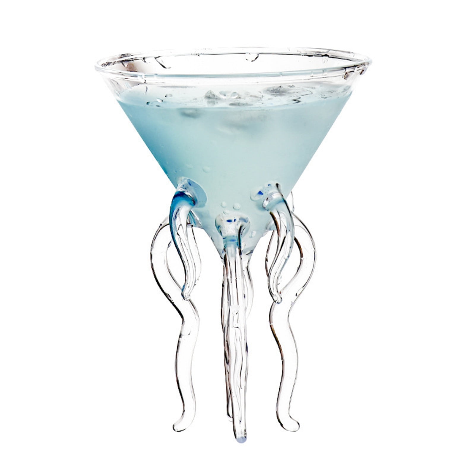 4 Packs Cocktail Glass Transparent Jellyfish Whiskey Wine Champagne Cups for Bar Party KTV Elegant Stemware Drinkware