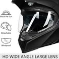 thumbnail image 4 of ILM Off Road Motorcycle Dual Sport Helmet Full Face Sun Visor Dirt Bike ATV Motocross Casco DOT Certified (M, Matte Black), 4 of 7