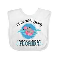 Inktastic Clearwater Beach Florida Trip Girls Baby Bib