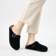 thumbnail image 6 of Ecetana Womens Suede Clogs Comfort Slip-On Mules with Adjustable Buckle Strap Indoor Outdoor Sandals, 6 of 7