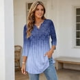 thumbnail image 6 of Womens T Shirts 3/4 Length Sleeve Womens Tops Dressy Casual V Neck Tunic Tops, 6 of 7