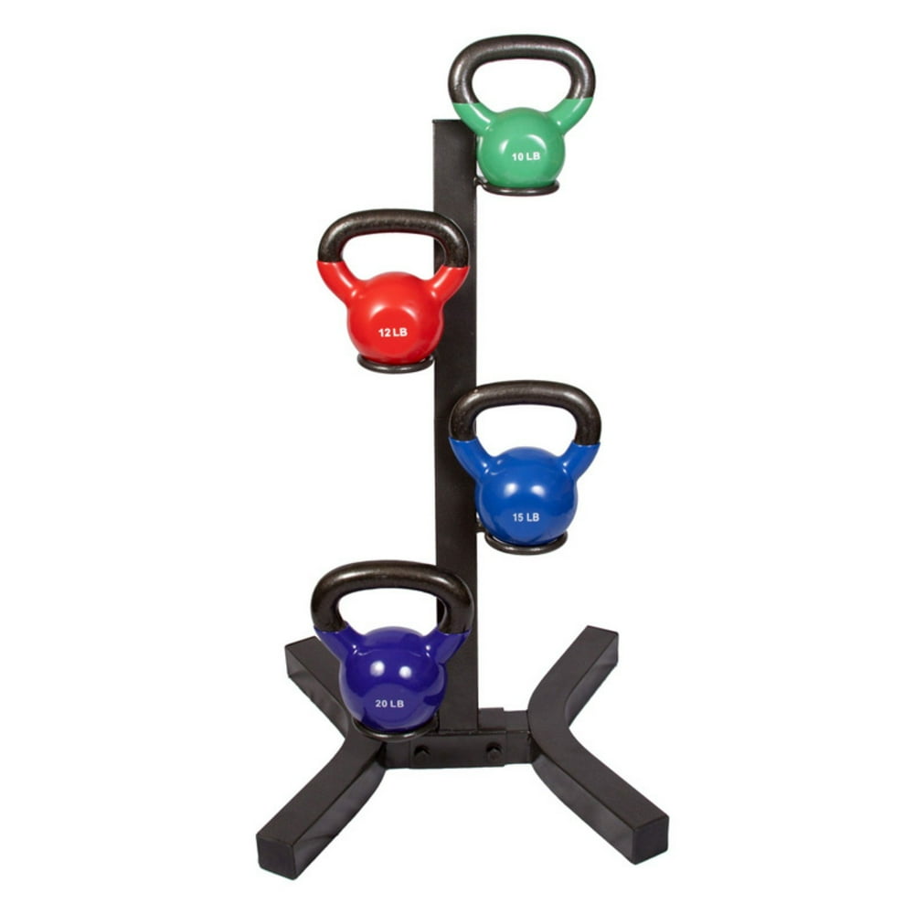 j/fit Kettlebell Rack with Set of 4 Kettlebells