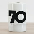 thumbnail image 2 of 70s Party Ceramic Toothbrush Holder, Love the Seventies Theme Letters and Heart Sign Oldies but Goldies, Decorative Versatile Countertop for Bathroom, 4.5" X 2.7", Red Black White, 2 of 4