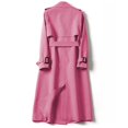 thumbnail image 4 of Mid-Length Trench Coat, British-Style Overcoat, Small-Size Long Jacket Pink2 Xl , Trench Coat, 4 of 4