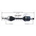 thumbnail image 1 of TrakMotive GM-8097 CV Axle Shaft Premium OEM Replacement, 1 of 4