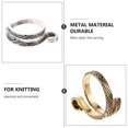 thumbnail image 3 of 2pcs Ring Type Knitting Tools DIY Metal Knitting Loop Woolen Yarn Crochet Loop, 3 of 4
