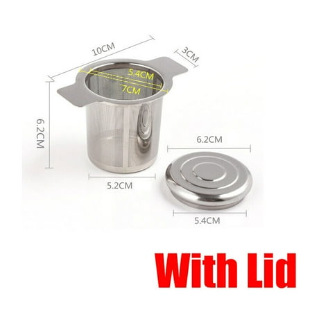 

Stainless Steel Mesh Tea Infuser Strainer Loose Leaf Metal Cup Filter With Lid