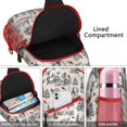 thumbnail image 4 of Sling Backpack,Beige Christmas Winter Scene Pattern Sling Bag with Water Bottle Holder,Waterproof Sling Bag for Men/Women with Headphone Jack for Hiking,Travel, 4 of 6