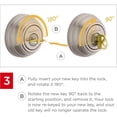 thumbnail image 7 of Kwikset Deadbolt Lock 980 Signature Series - SmartKey, Adjustable - Pack Of 1, Brass, 7 of 7